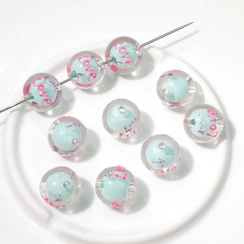 Wholesale Hand Painted Drip Oil Ornament Accessories Beads